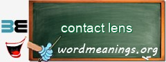 WordMeaning blackboard for contact lens